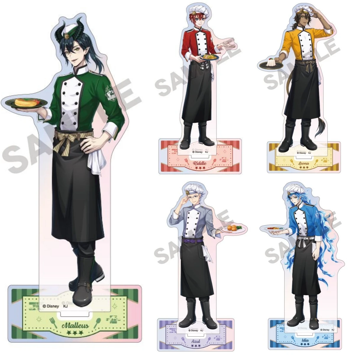 Anime Game Twisted Wonderland Master Chef Acrylic Stand Keychain Figure Ace Malleus Cater Kalim Leona Idia Vil Desktop Decor