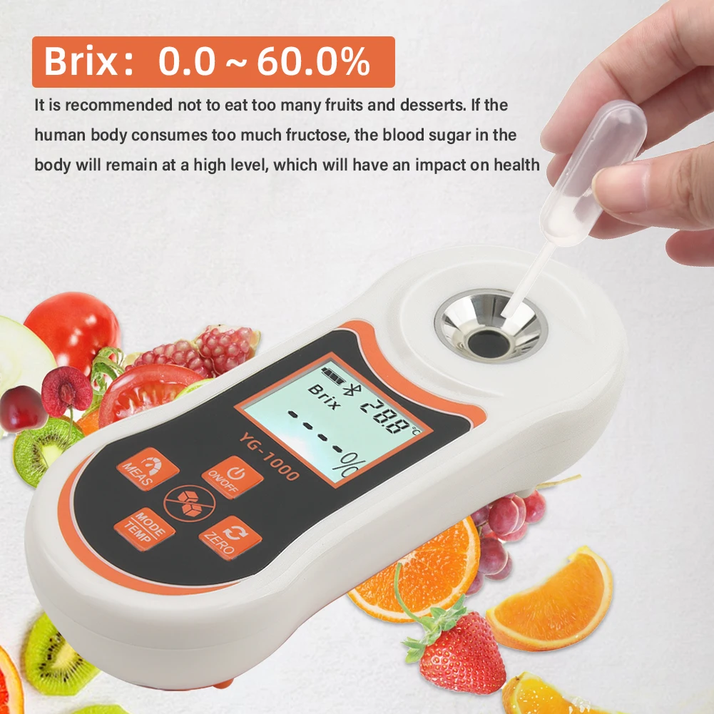 3 in 1 Temp Brix Salinity Digital Refractometer with ATC 0-24% Salt 0-60% Sugar Tester for Coffee Drink Brewing Food Saltwater