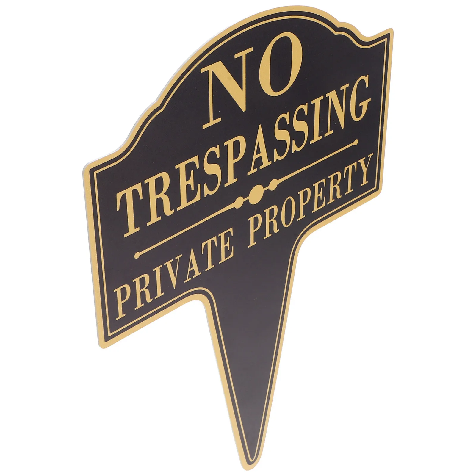 Metal Yard Security Sign For Apartment Door Sign Property Manager Private No Trespassing Black Weatherproof Warning