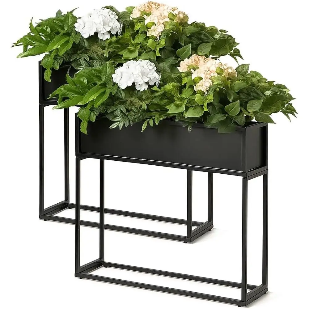 

28 Inch Durable Raised Garden Bed for Herbs and Flowers - Tall Planter for Outdoor Plants, Patios, and Balconies