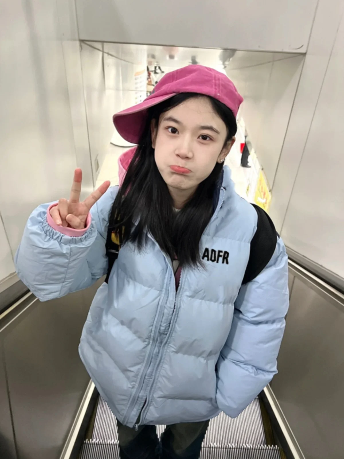 

Trendy Youth Thiened down Cotton Jaet Light Blue Men's Winter Outerwear High-End Feeling Two Cotton Outer Layer