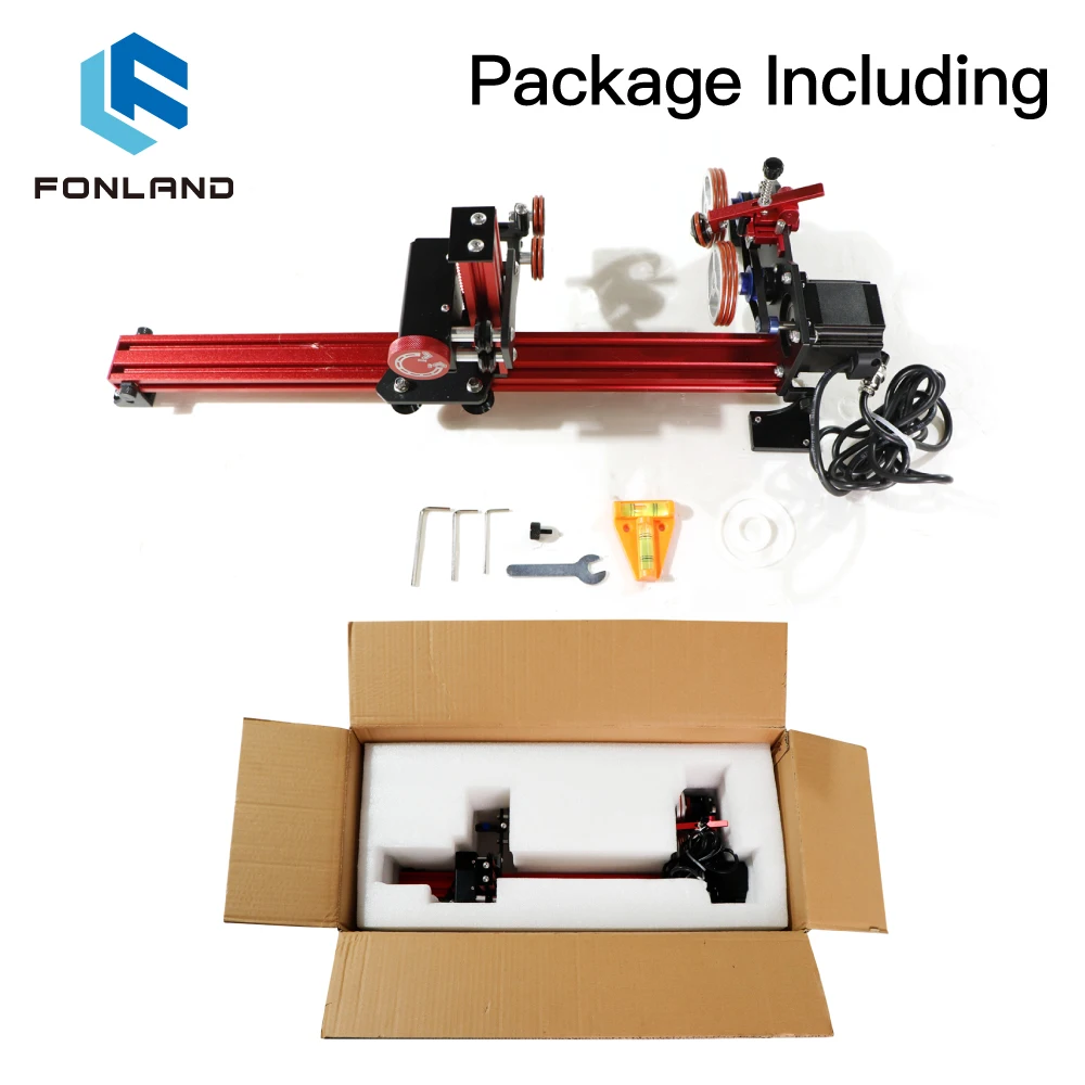 

Поворотная ось FONLAND с роликами и 2-3-фазными шаговыми двигателями для лазерной маркировки, гравировки и резки