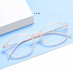 Glasses Frame with Recipe New Full Rim Man Optical Prescription Eyeglasses Rectangular Super Flexible Light Weighted Men and Wom