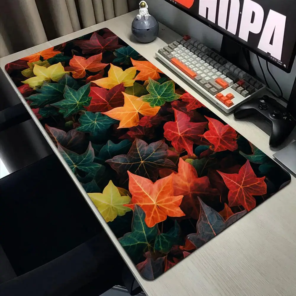 Red leaves maple Mouse Pad Gaming Accessories Office Gamer Keyboard Desk Mat Non-Slip Laptop Large Rubber Beauty Autumn Mousepad