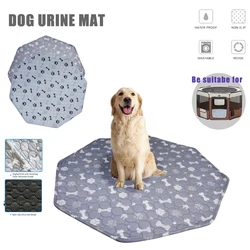 Large Size Octagon Dog Pee Pad Washable Pet Sleep Play Bed Mat Reusable Urine Pads Cute Paw Print Anti Slip Puppy Training Mats