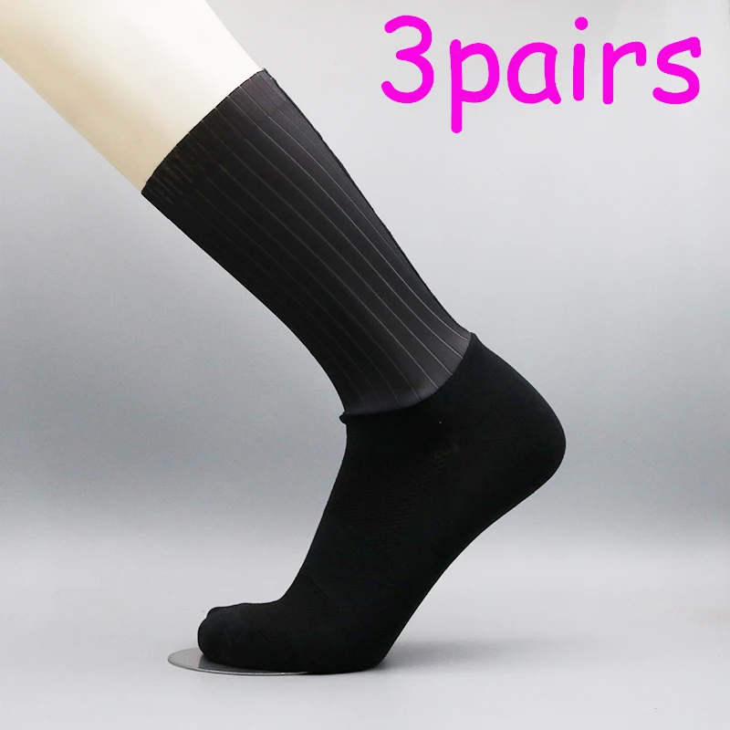 

3pairs Sports Compression Cycling Socks Pressure Gradient Breathable Wear Resistant Road Bike MTB Riding Socks
