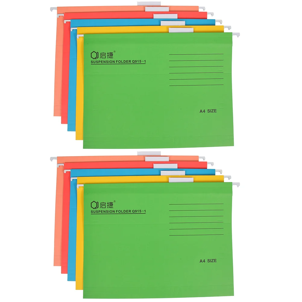 10 Pcs Paper Folders Hanging Frame Work File Organizer Wall Supplies