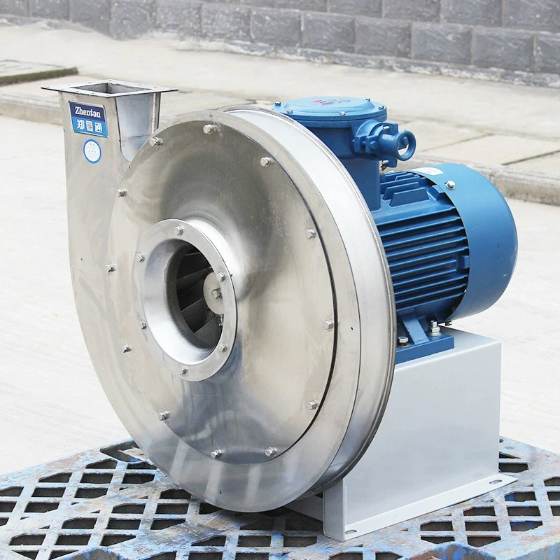 Stainless steel Centrifugal Fan for Exhaust Gas Discharge in Sugar Factorie High Pressure Fan for Water Vapour