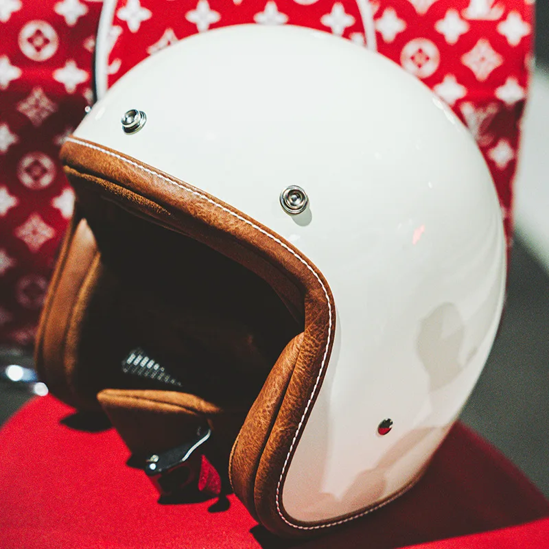 Мотоциклетный шлем Motocicleta Cacapete Casco Casque Ретро шлем с открытым лицом 3/4 moto casco одобренный DOT