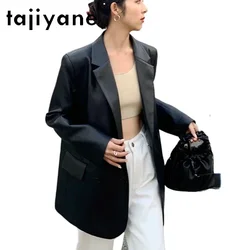 TAJIYANE Real Sheepskin Genuine Leather Jacket Women 2024 Autumn Winter Casual Leather Suit Jackets Womans Clothing дубленка