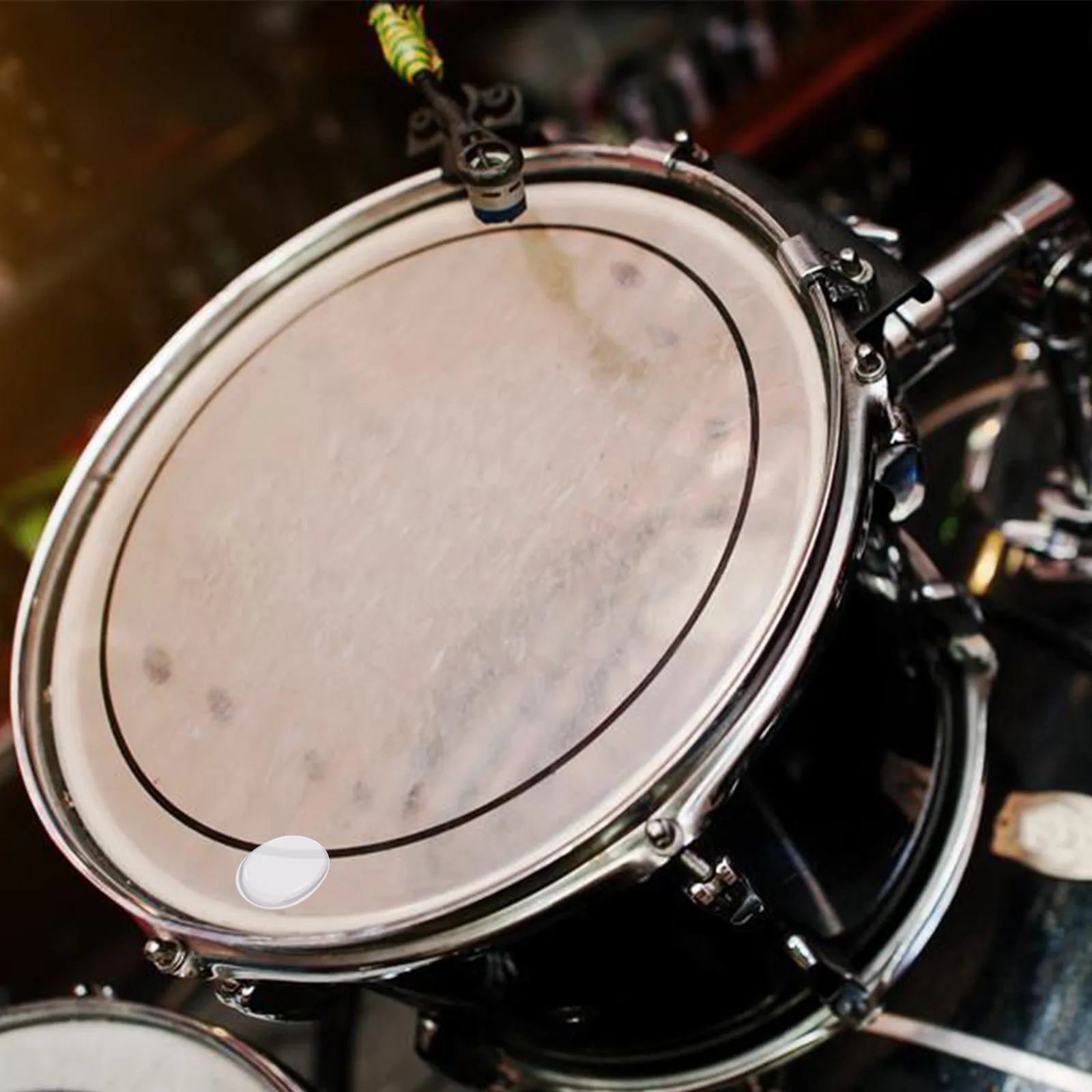 

12Pcs Transparent Drum Mute Mats Self-Stick Silicone Pads for Volume Control on Drums Snare Cymbal Practice At Home Drum