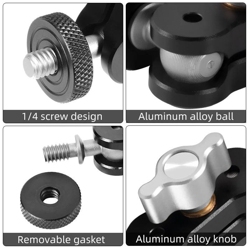 Universal Adjustment Magic Arm Aluminum Alloy Universal Bracket Live Fill Light External 1/4 Interface Strange Hand