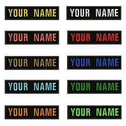 10X2.5cm Embroidery Custom Name Text Patch Stripes Badge Iron On Or Sew On Or  Patches For