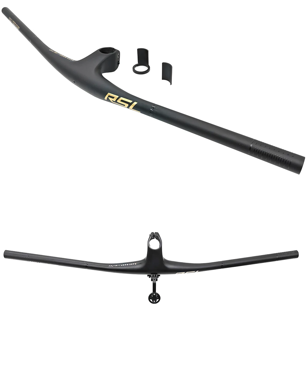 Guidon VTT Carbone Intégré - 13° - 750 Mm - Barre Plate Avec Potence
