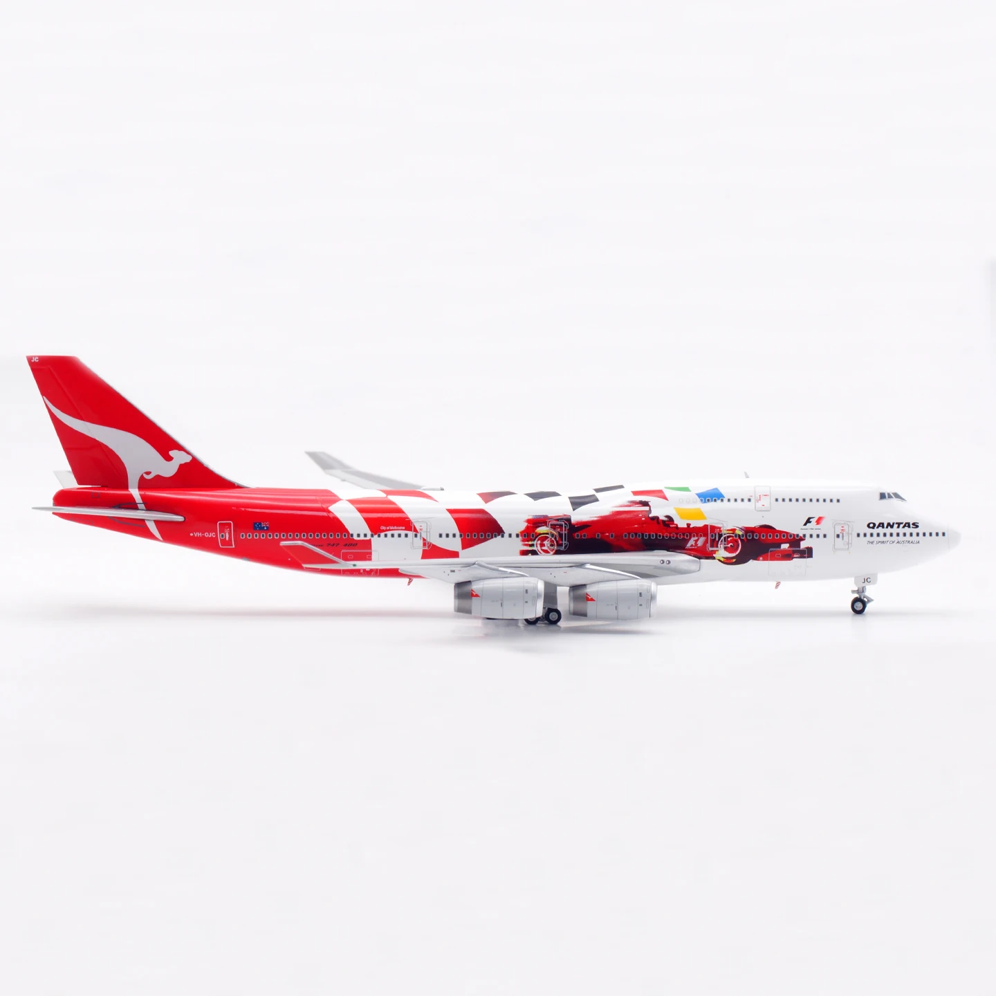 B616503 سبيكة تحصيل طائرة هدية HX نموذج 1:400 Qantas الخطوط الجوية بوينغ B747-400 دييكاست نموذج طائرة VH-OJC مع حامل