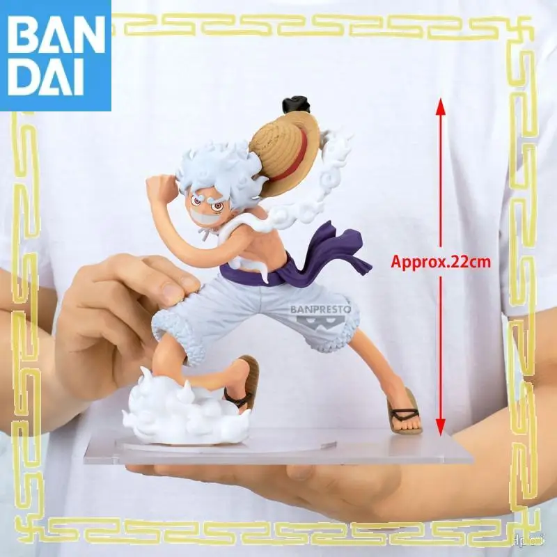 Bandai Namco Banpresto genuino de una pieza Grandista Monkey D Luffy Gear 5 2 figura de Pvc modelo coleccionista adorno de escritorio juguete para regalo