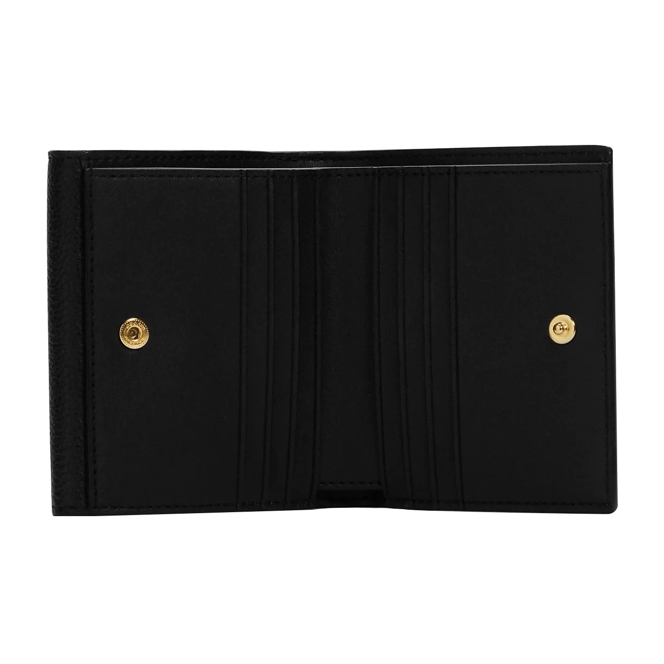 COACH Pepper Coated Canvas With Refined Pebbled Leather Card Holder, Wallet Regular Women's Khaki & Black C7805-IMLOV