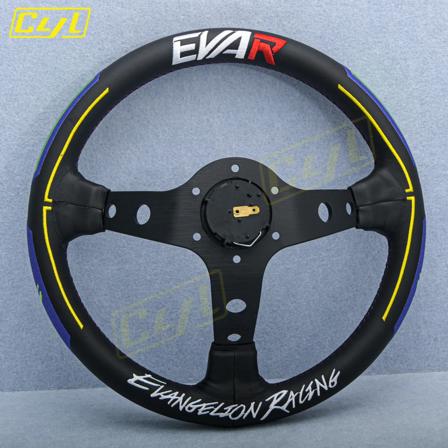 JDM Vertex Evangelion Racing Sports Steering Wheel Deep Dish Drifting Gaming Steering Wheel