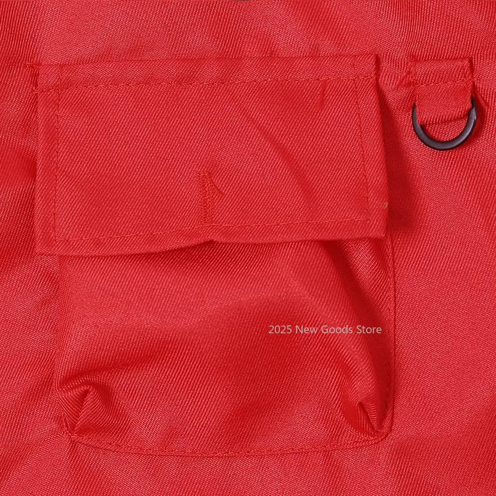 South Korean Movie Villain Red Jumpsuit Cosplay Costume Bodysuit Adult Men Full Set Halloween Carnival Party Clothes Role Play