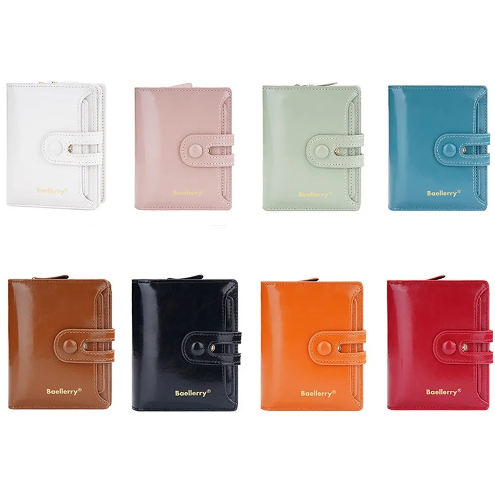 Portafoglio portatile di alta qualità Borsa per soldi corta multifunzionale Zero Semplice porta carte d'identità in pelle PU da donna