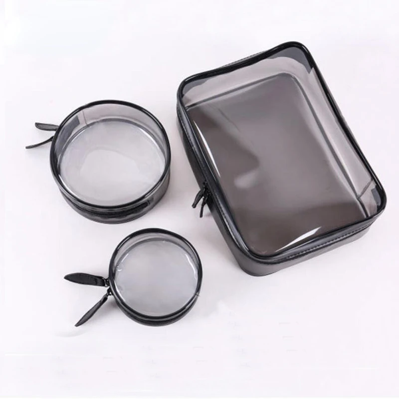 Travel Women Transparent Cosmetic Bag Fashion Small Large Clear PVC Makeup Bag Beauty Case Bath Wash Organizer Zipper Pouch