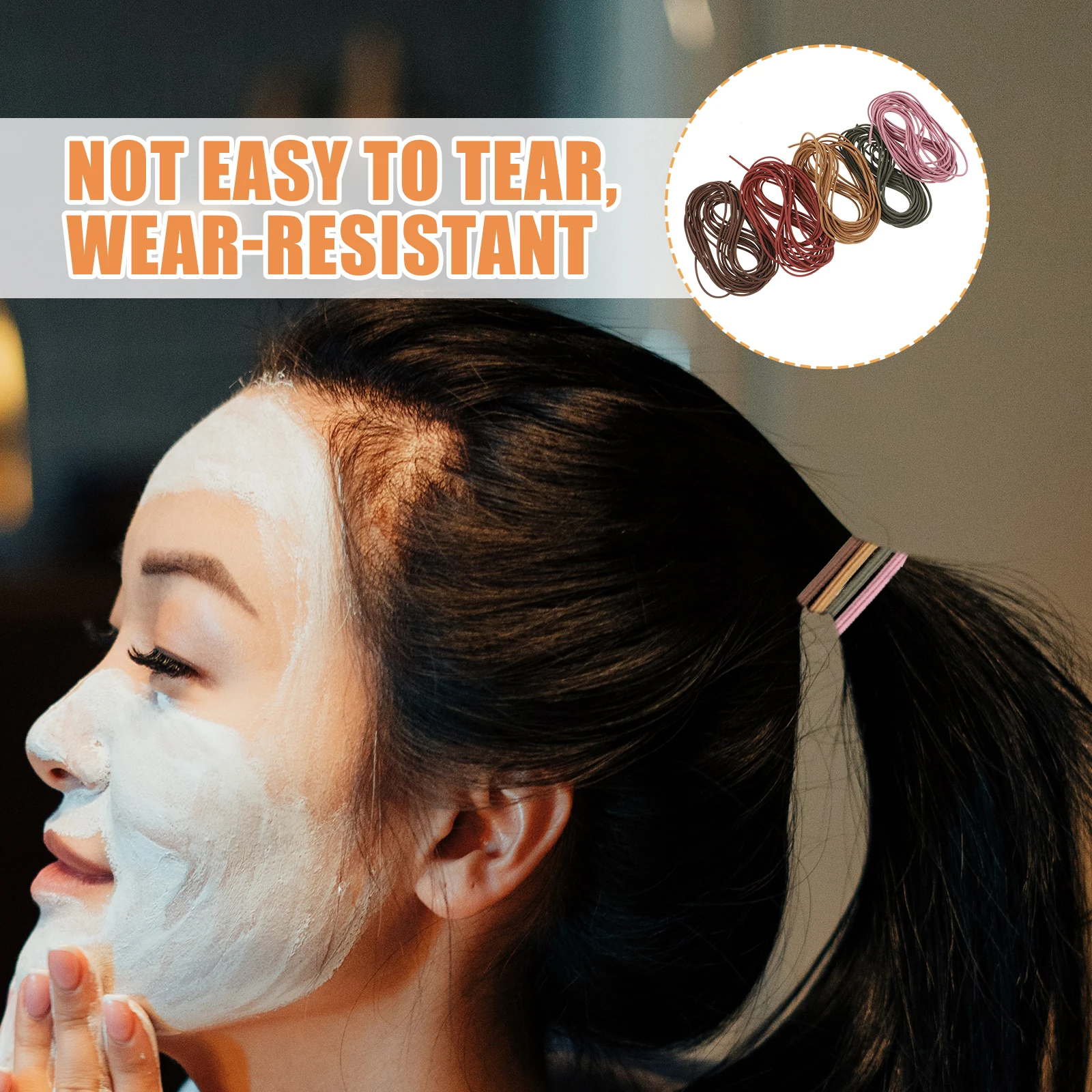 

5 Pcs Elastics Hair Rope Rubber Band Stretchy Cord High Elasticity for Jewelry Making