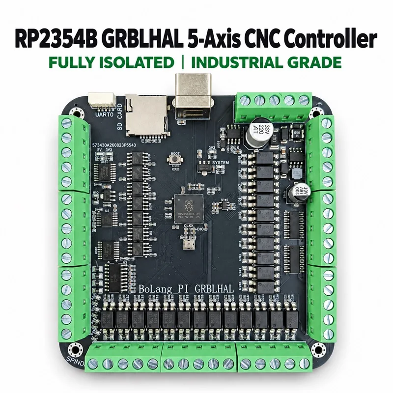 RP2354B GRBL HAL CNC Controller Board 3/4/5 Axis Industrial Isolated  Engraving Card Supports Offline Handwheel MPG