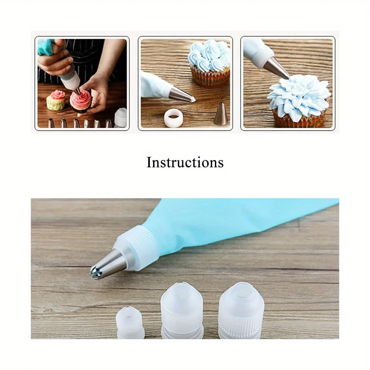 6pcs Plastic Couplers for Cake Decorating Piping Tips Perfect for Icing Nozzles 3 Different Size