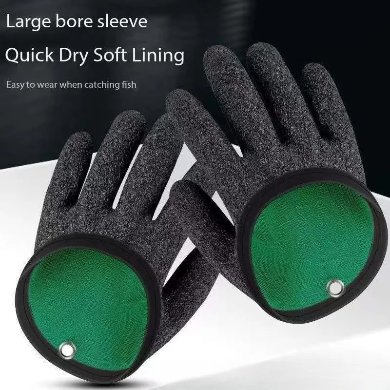 2PCS/setFishing Gloves Full Finger Anti-Slip Cut Catch Fish Carp Protect Hand from Puncture Scrapes Gloves Fishing Gloves