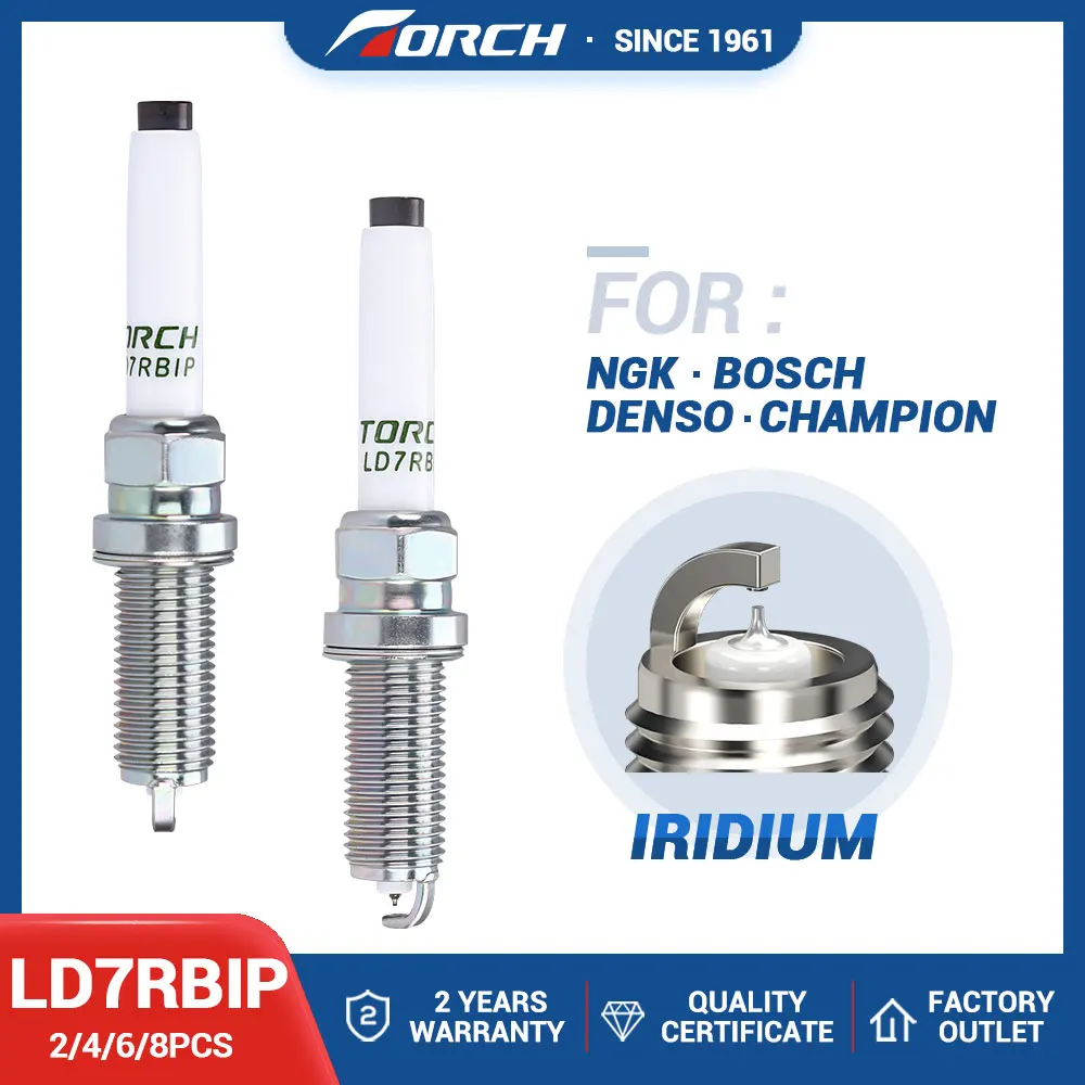 2-8PCS Bujías de iridio y platino TORCH LD7RBIP/OE228 10587807 compatibles con MG MG5 1.5L 15FCD 2022-2025 ROEWE D7 1.5L 15FHC 2023