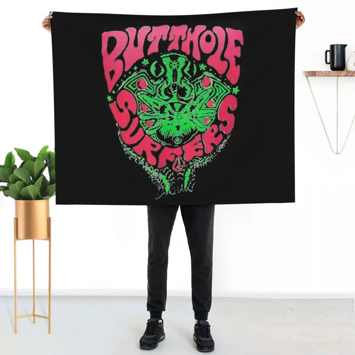 Butthole Surfers Throw Blanket Furrys Decoratives Giant Sofa Beach Softest Bed Fashionable Blankets