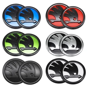 Auto -Front -Deckungs -Emblem -Substitutionskleber, Heck -Emblema Skoda Yeti Vris Stem, Fast, Octavia, A5, A7, Kodiaq, Karoq, Kamiq, Fabia, 2 PCS 12 Hauptverkäufe LED Kombi Lighthouse - №1