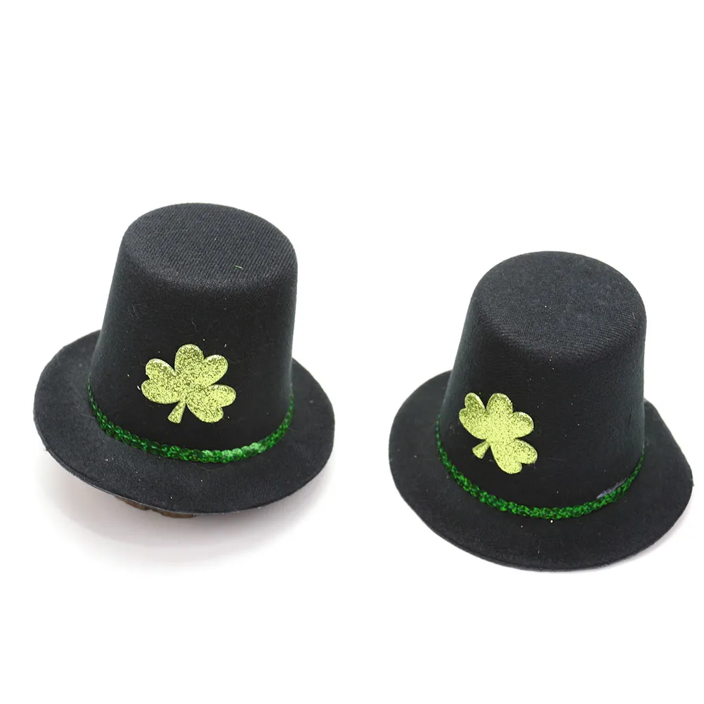 

1Pcs St Patrick's Day Shamrock Hairpin Bowler Hat Design Party Hair Clip Decorative Hair Accessory Lightweight Durable