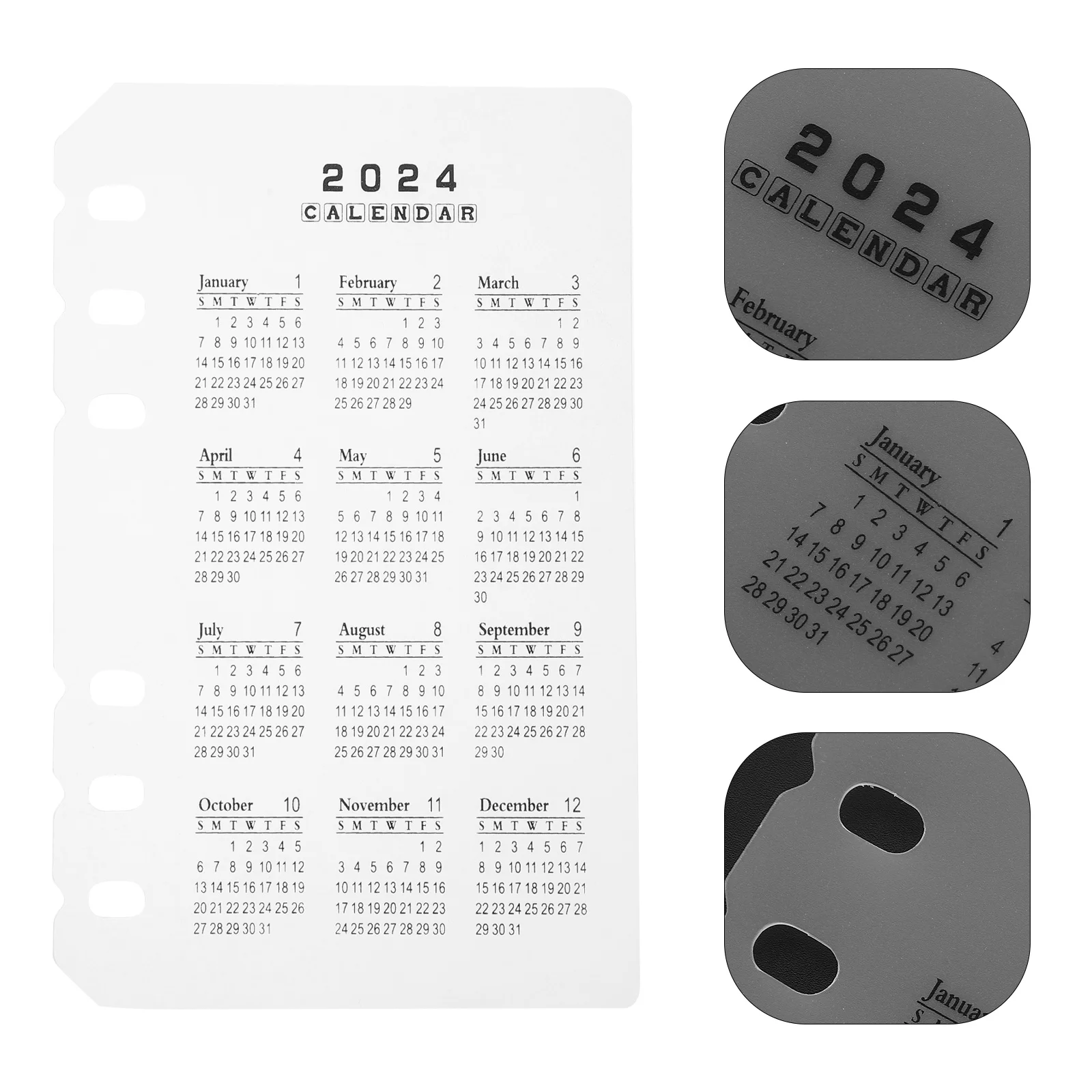 5pcs A6 Divider Binder Separator Transparent Loose Leaf Notebook Calendar Organizer Replaceable Portable Dividers