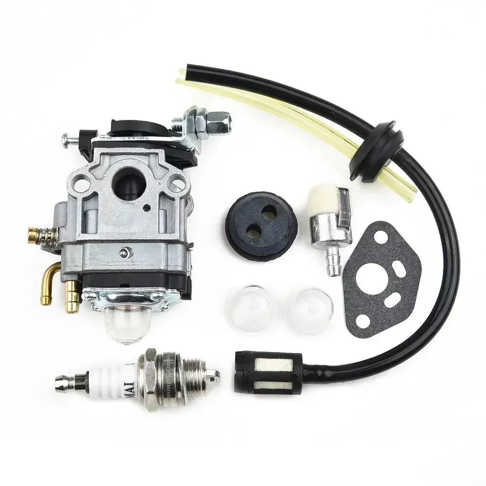 Carburetor Kits For TH23 TH26 TH34 23CC/25CC/26CC/33CC/35CC Brushcutter Spark Plug Fuel Filter Line Hose Carburetor Kit//