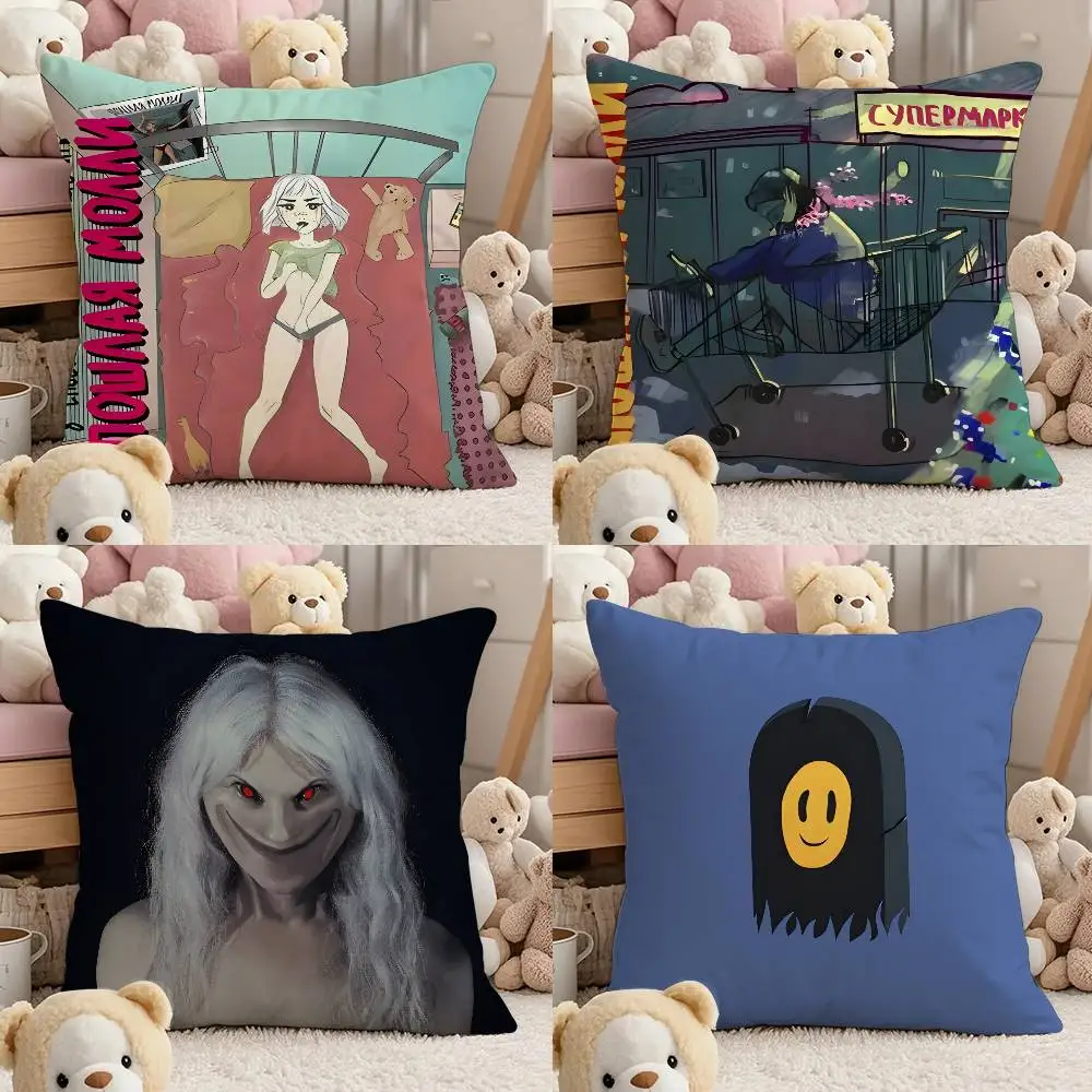 

P-Poshlaya Molly Anime Pillow Case Comfort Sofa Bed Silky elegant Invisible zipper Custom Decorative cushion cover