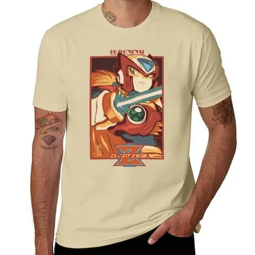 Imagen 2 del producto Camiseta negra de gran tamaño para hombre, camisa personalizada, Zero (Megaman X), ropa harajuku de gran tamaño