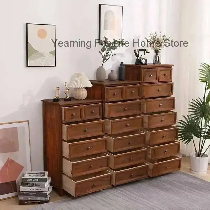 

Wood Modern Nightstand Dresser Drawers, Chest of Storage Sideboards Cabinet Organizer Unit for Bedroom Living Room Closet Office