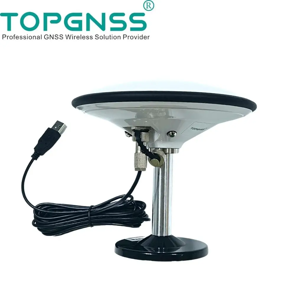 TOPGNSS  Bluetooth USB receiver antenna  module RTK Rover GNSS GPS GLONASS GALILEO RTCM3.3 NMEA0183 Cable 3meter TOP168