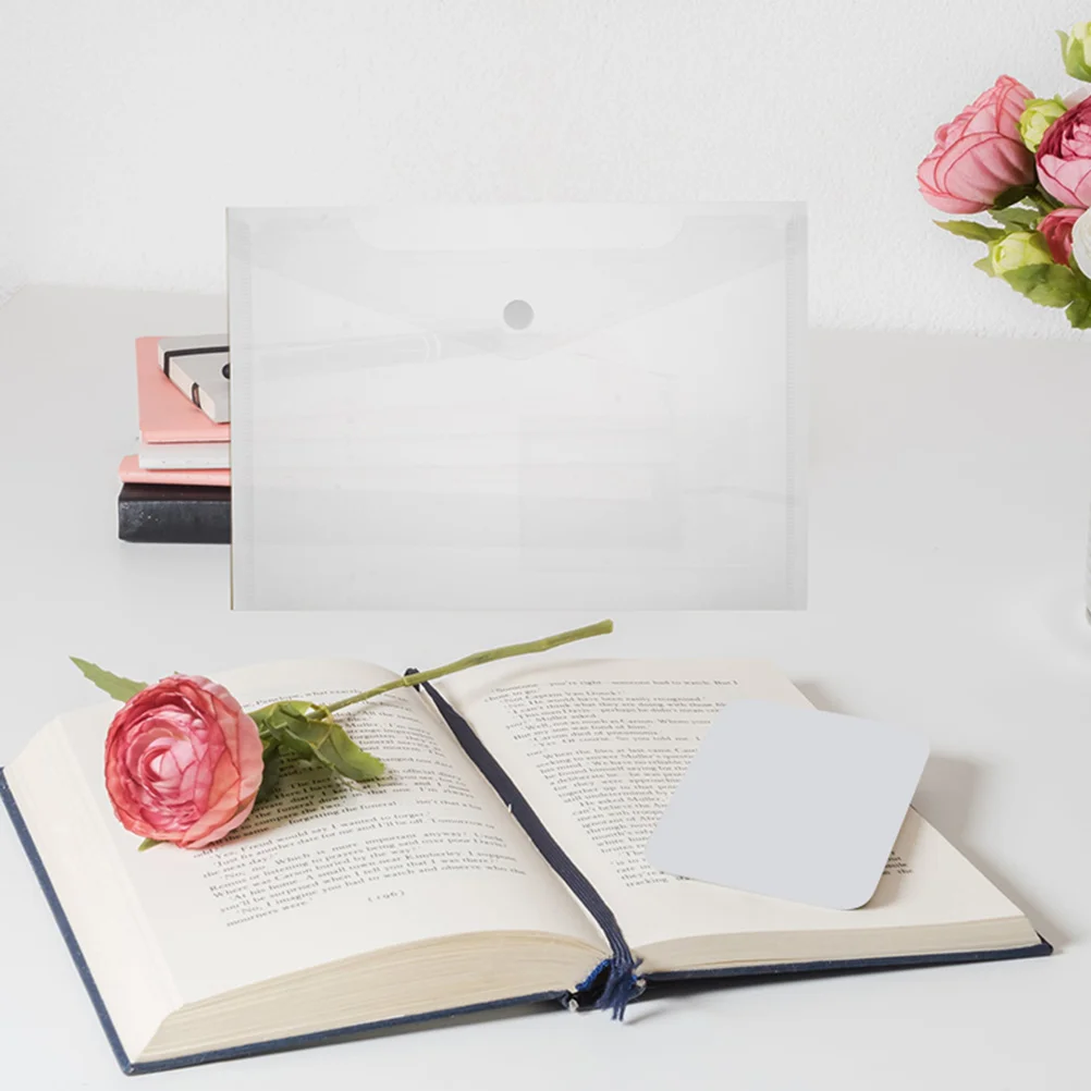 6 Pcs File Holder A5 Storage Bag Clear Envelopes Travel Pouch Folder Test Paper Document Portable