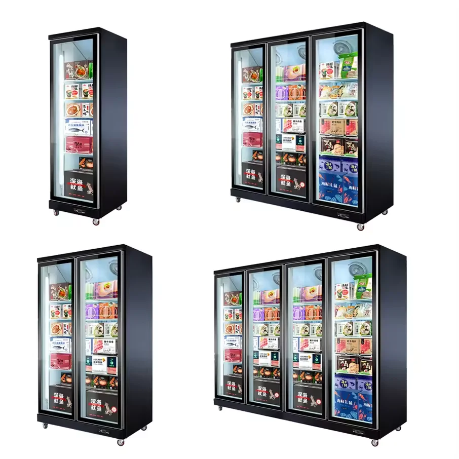 

Коммерческий вертикальный холодильник для напитков со стеклянными дверями, 1/2/3/4-дверный, для демонстрации пива и напитков в супермаркетах и барах
