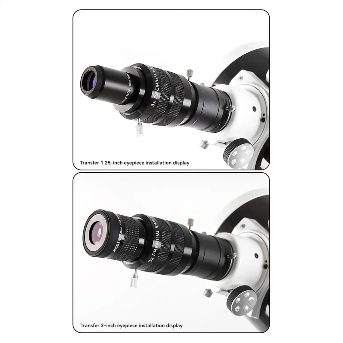 

【AUTUMN】Barlow Eyepiece Eliminate Color Differences Astronomical Telescope Accessories 2 Inch 3x