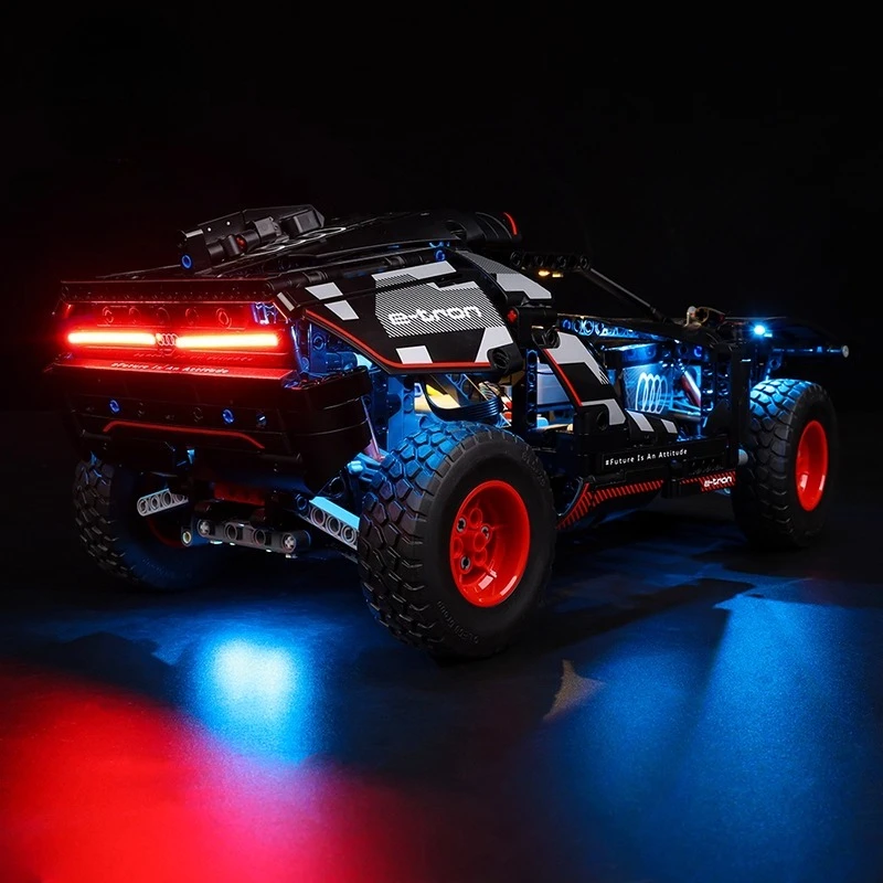 مجموعة إضاءة LED بدون نموذج مناسبة لـ LEGO Technic Audi RS Q E-tron 42160 (باستثناء مكعبات البناء) #4