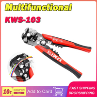 KAIWEETS KWS-103 Multifunctional Automatic Wire Stripper, Wire Cutting, Terminals Crimping Tool with TPR Handle