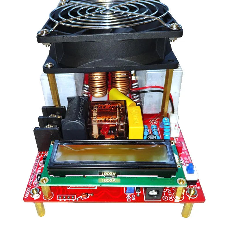 3000W 55A ZVS High Frequency Induction Heater Module Flyback Driver Heater Good Heat Dissipation + Coil +pump +power Adapter