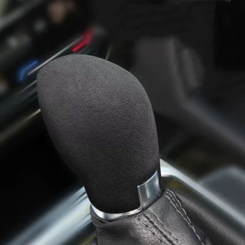 Suede Leather Car Gear Shift Knob Cover Interior Trim Fit For VW Golf CC T-ROC Jetta Magotan Tharu Touran Passat Tiguan Sagitar