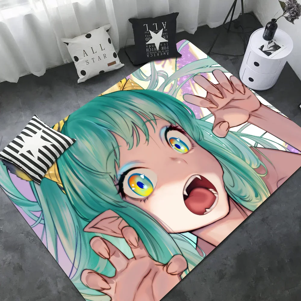 Urusei Yatsura Anime Floor Mat Floor Mat Rectangle Anti-slip Home Soft Badmat Front Door Indoor Outdoor Mat Hotel Decor Mat