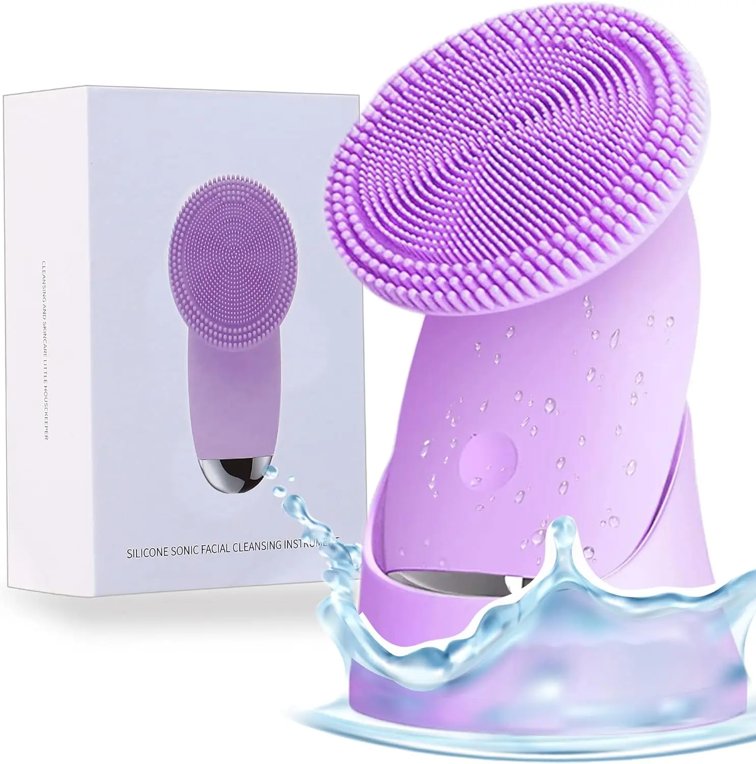 Electric Silicone Facial Brush Rechargeable Face Scrubber Makeup Remover Face Skin Care Tools Waterproof Facial Beauty Massager