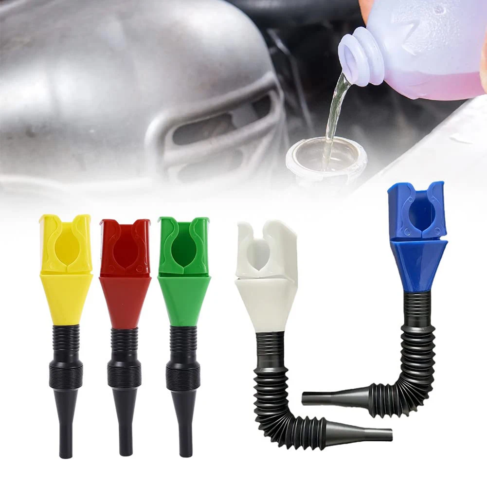 Car Flexible Draining Tool Snap Funnel, Multi-Purpose Flexible Fold Oil Funnel Tool Auto Parts