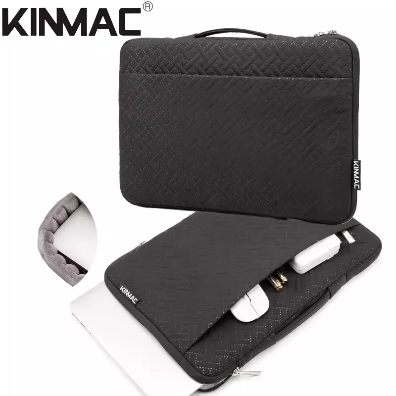 Brand Kinmac Laptop Bag 12,13.3,14,15.4,15.6,16 Inch,Imprinting Women Lady Man Handbag Case For MacBook Air Pro M1 Briefcase PC